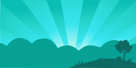 abstract turquoise background with treeのイラスト素材