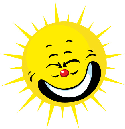 cute sun smiling - vector illustrationのイラスト素材