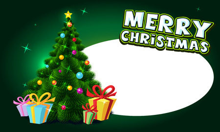 Christmas tree - vector illustrationのイラスト素材