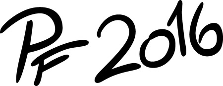 PF 2016  isolated on white - vector textのイラスト素材