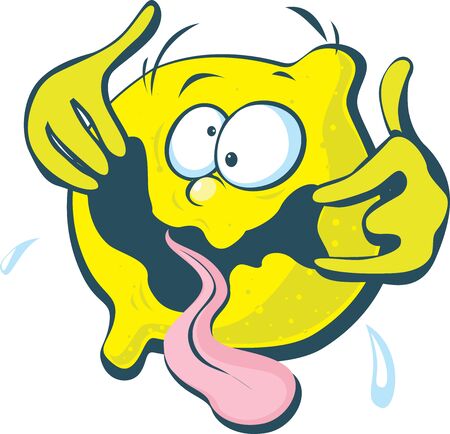 Sour Lemon Cartoon Funnyのイラスト素材
