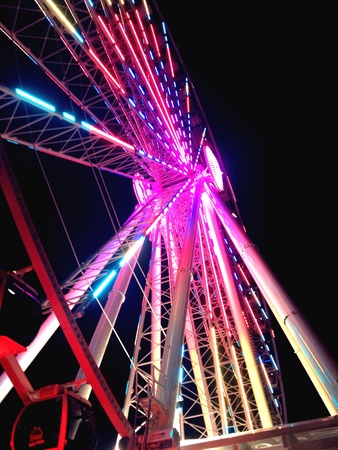 The Big Wheel downtown Seattle on the water front. の素材