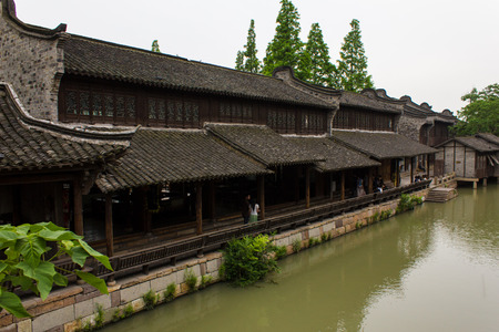Wuzhen, Zhejiang town sceneryのeditorial素材