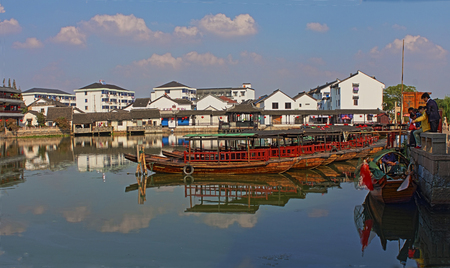 Landscape view of Jinxi town Kunshan, Suzhouのeditorial素材