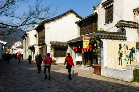 Wuxi huishan ancient town sceneryのeditorial素材