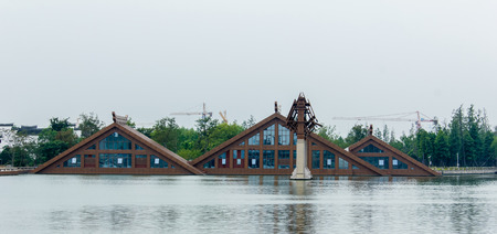 Shanghai jiangguangfulin site landscapeのeditorial素材