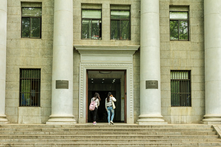 Nanjing Southeast University campus sceneryのeditorial素材