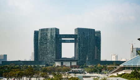 Hangzhou Qianjiang New City Sceneryのeditorial素材