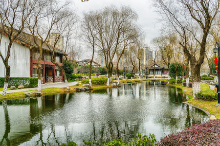 Nanjing Mochouhu park sceneryのeditorial素材