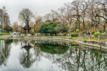 Nanjing Mochouhu park sceneryのeditorial素材