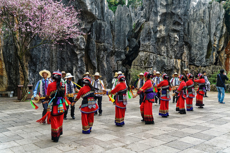 Yunnan Kunming Stone Forest sceneryのeditorial素材