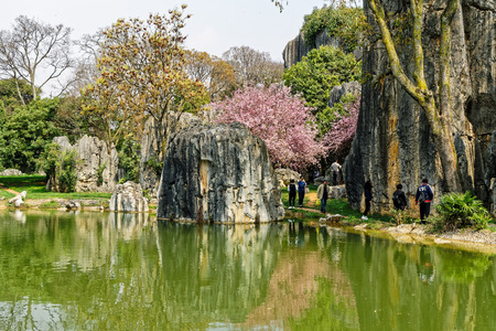 Yunnan Kunming Stone Forest sceneryのeditorial素材