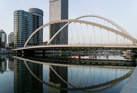 Rainbow Bridge in Tianjinのeditorial素材