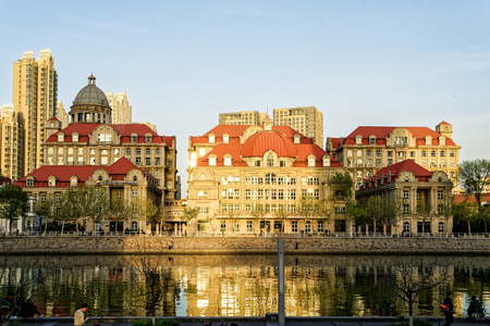 Tianjin Haihe River sceneryのeditorial素材