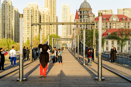 Tianjin Jintang Bridgeのeditorial素材