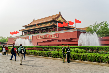 Tiananmen square in Beijingのeditorial素材
