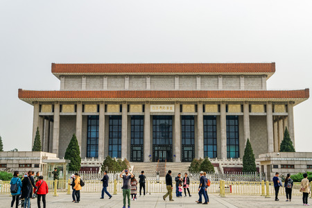 Chairman Mao Memorial Hall, Tiananmen square, Beijingのeditorial素材