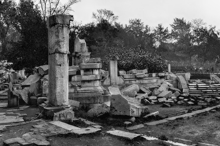 Beijing Old Summer Palace Ruins Parkのeditorial素材