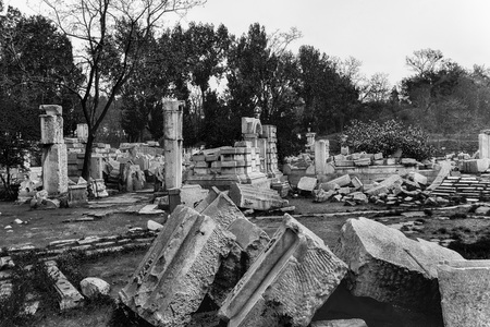 Beijing Old Summer Palace Ruins Parkのeditorial素材