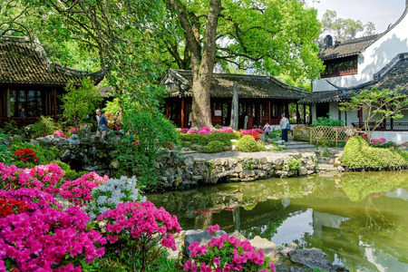Songjiang Shanghai Zuibaichi park sceneryのeditorial素材