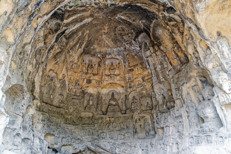 Longmen Grottoes at Luoyang, Henan.の写真素材