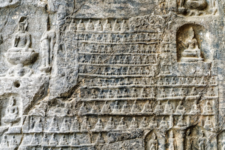 Longmen Grottoes at Luoyang, Henan.の写真素材