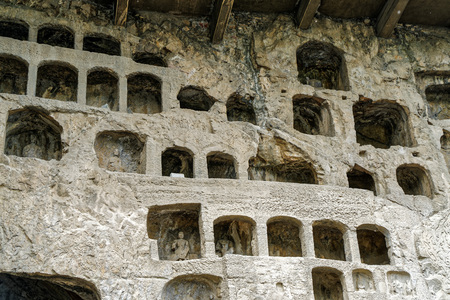 Longmen Grottoes at Luoyang, Henan.の写真素材