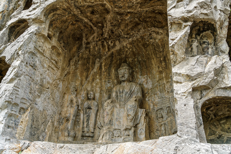 Longmen Grottoes at Luoyang, Henan.の写真素材