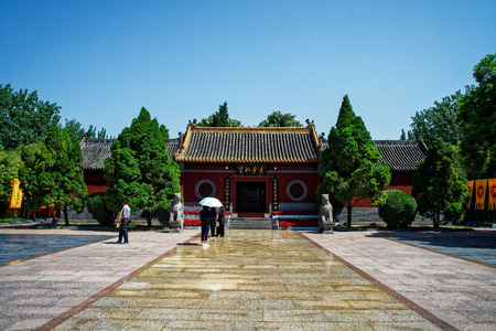 Exterior landscape view of Xinzheng emperor square in Henan, Zhengzhou, Chinaのeditorial素材