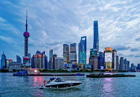 The Bund Shanghai sceneryのeditorial素材