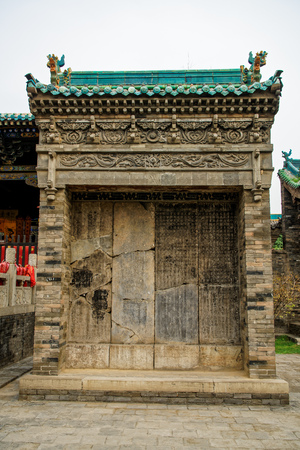 Cheng Huang temple exterior view at Pinyao County, Shanxi, Chinaのeditorial素材