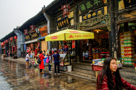 South Street, Pingyao County, Shanxiのeditorial素材