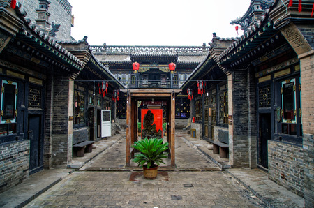 Shanxi Pingyao County Ma Jia courtyardのeditorial素材