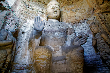 Shanxi Datong Yungang Grottoesのeditorial素材