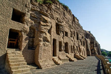 Shanxi Datong Yungang Grottoesのeditorial素材