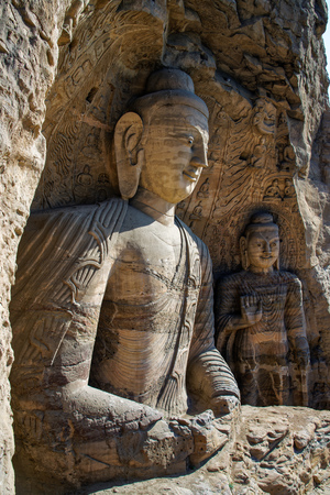Shanxi Datong Yungang Grottoesのeditorial素材