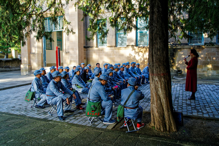 Shaanxi Yanan yangjieling revolution siteのeditorial素材