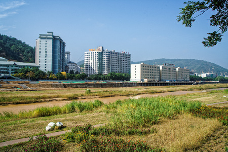 Urban scenery of Yanan, Shaanxiのeditorial素材