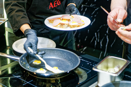 chef preparing food in the kitchenのeditorial素材