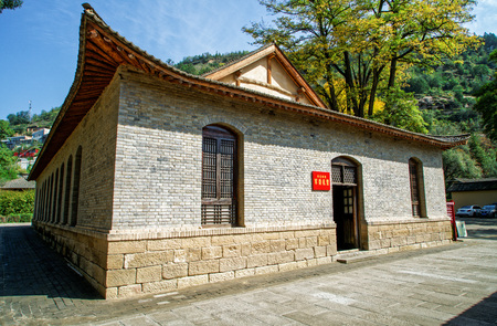 The old revolutionary site of the Wangjia Ping, Yanan, Shaanxiのeditorial素材