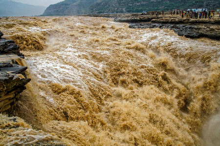 Hukou Waterfall, Yanan, Shaanxiのeditorial素材