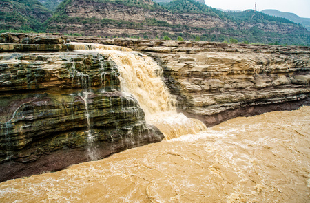 Hukou Waterfall, Yanan, Shaanxiのeditorial素材