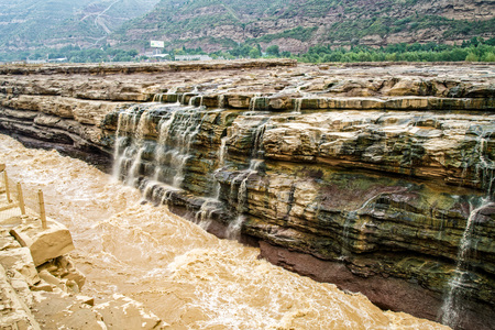Hukou Waterfall, Yanan, Shaanxiのeditorial素材