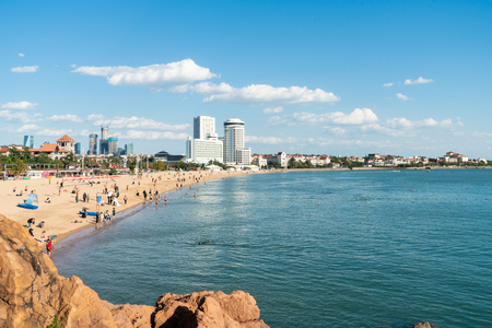 Shandong Qingdao coastal sceneryのeditorial素材