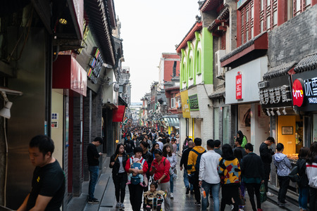 Furong Food Street, Jinan, Shandongのeditorial素材