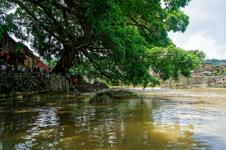 Scenery of Yunshuiyao Ancient Town, Xiamen, Fujianのeditorial素材