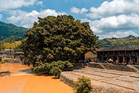 Scenery of Yunshuiyao Ancient Town, Xiamen, Fujianのeditorial素材