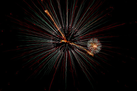 firework on black background, vector illustration, eps10.
