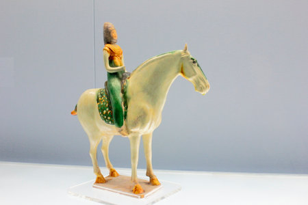 Chinese ancient porcelain pottery, closeup of photo.の写真素材