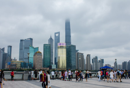Shanghai Pudong skyline in Shanghai, China